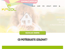 Tablet Screenshot of kpizol.cz
